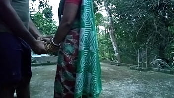 Neighbor Bhabhi Caught shaking cock on the roof of the house then got him fucked