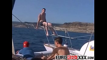 Young gay Euro banging orgy at sea